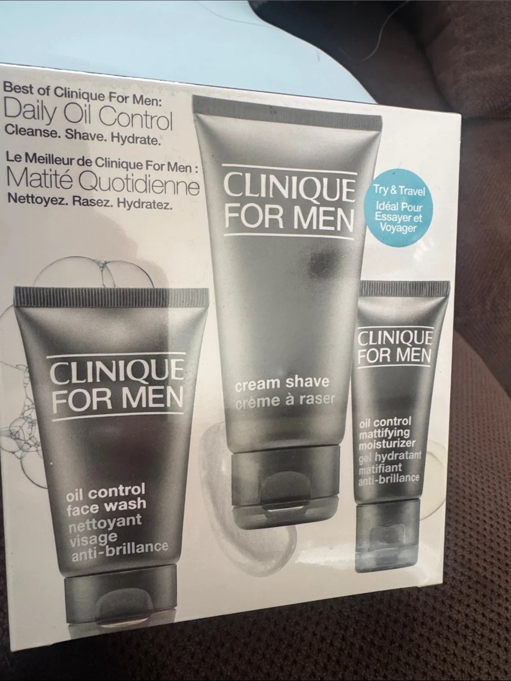 Clinique For Men Oil Control Shave & Skincare Trio - Gray